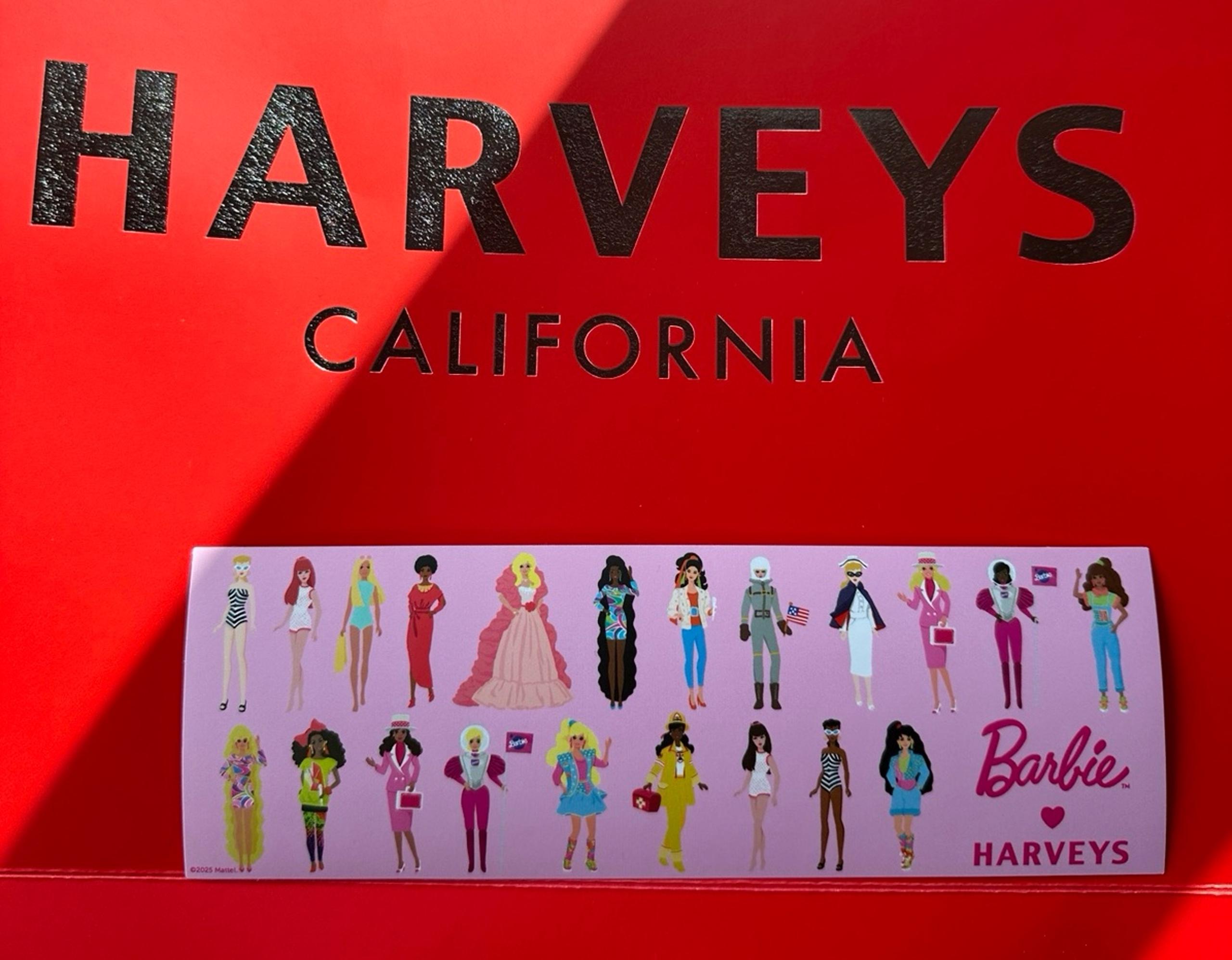 FREE SHIPPING Harveys Seatbelt Bag purse Barbie sticker 2025