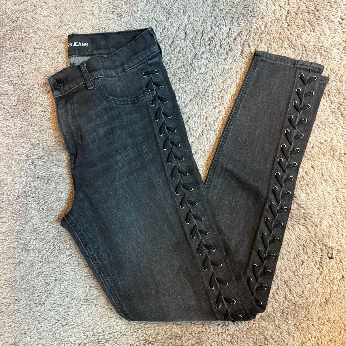 NWOT Express Criss Cross Skinny Jean Legging