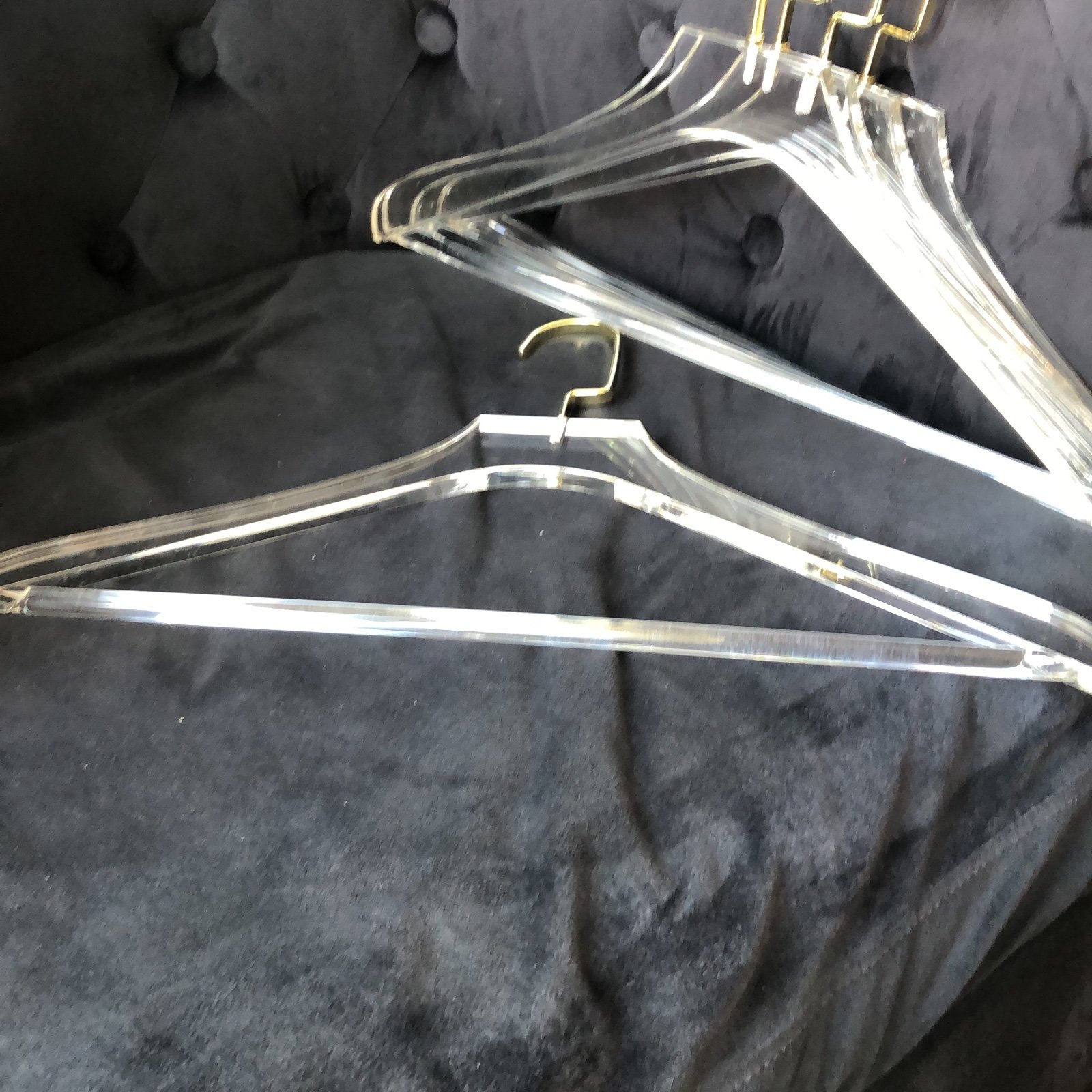 Acrylic coat hangers set of 6