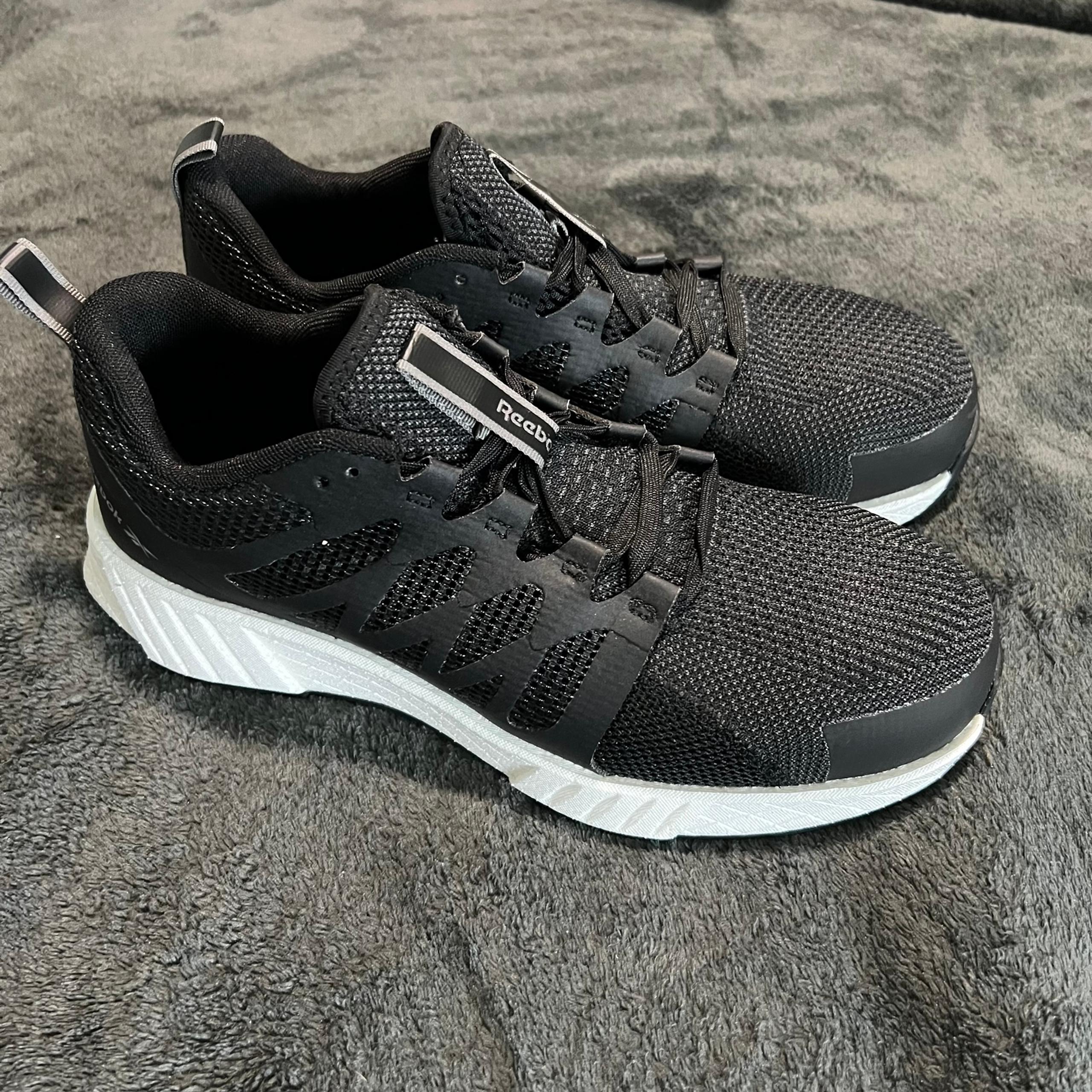 Reebok Work Fusion Flexweave Cage Composite Toe Women’s Size 9 Wide Black/White