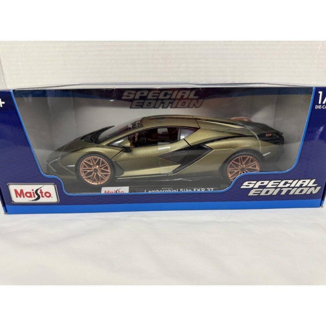 Maisto Lamborghini Sian FKP 37 Diecast Metallic Green Special Edition 1/18 Scale