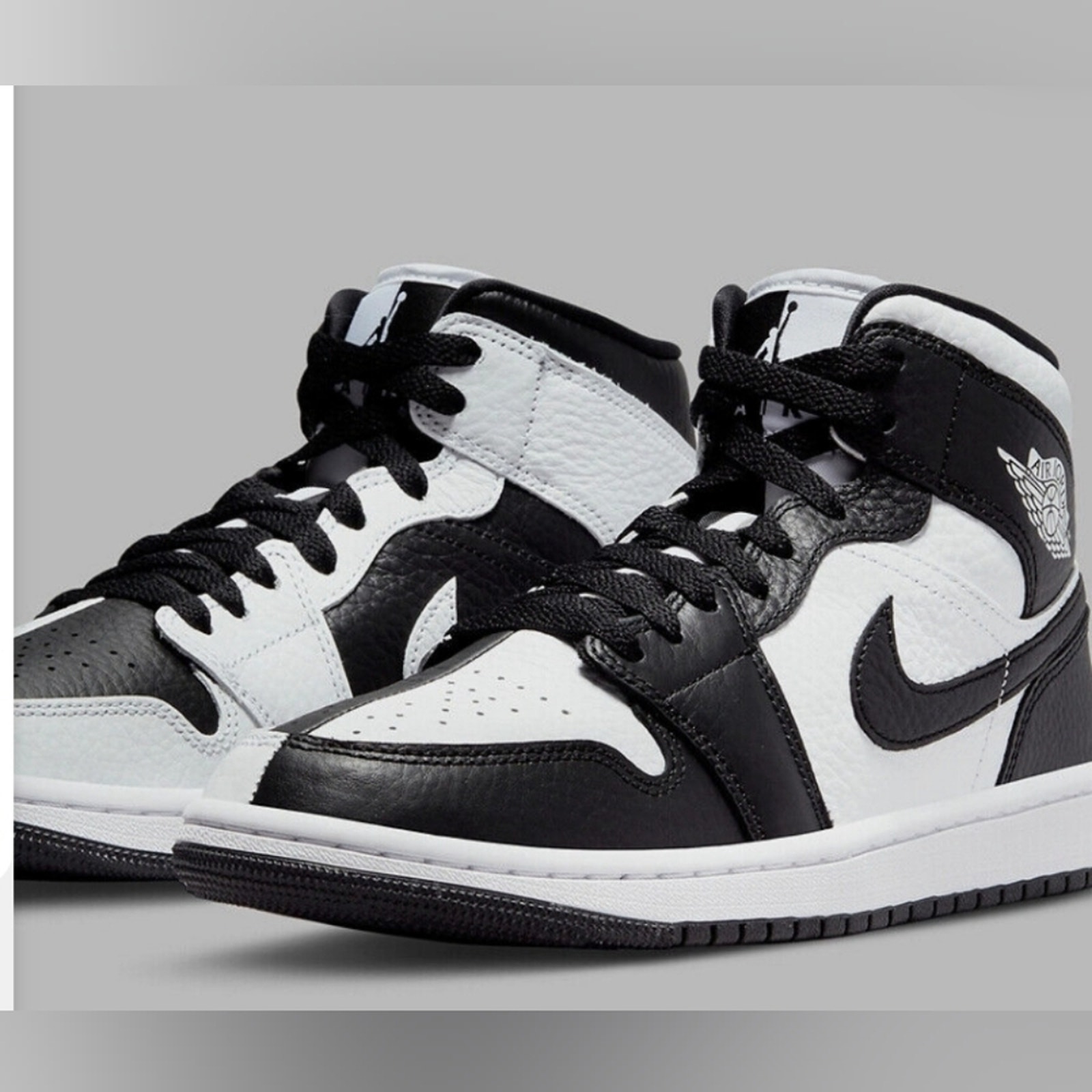 Nike Air Jordan 1 Mid SE Homage Black White Split Shoes DR0501-101
