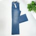 HUDSON Blair High Rise Cropped Bootcut Jeans Raw Hem Stretch Faded Wash Denim