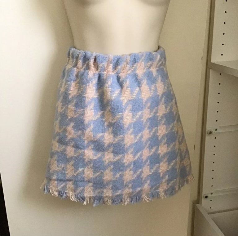 waisted skirt blue