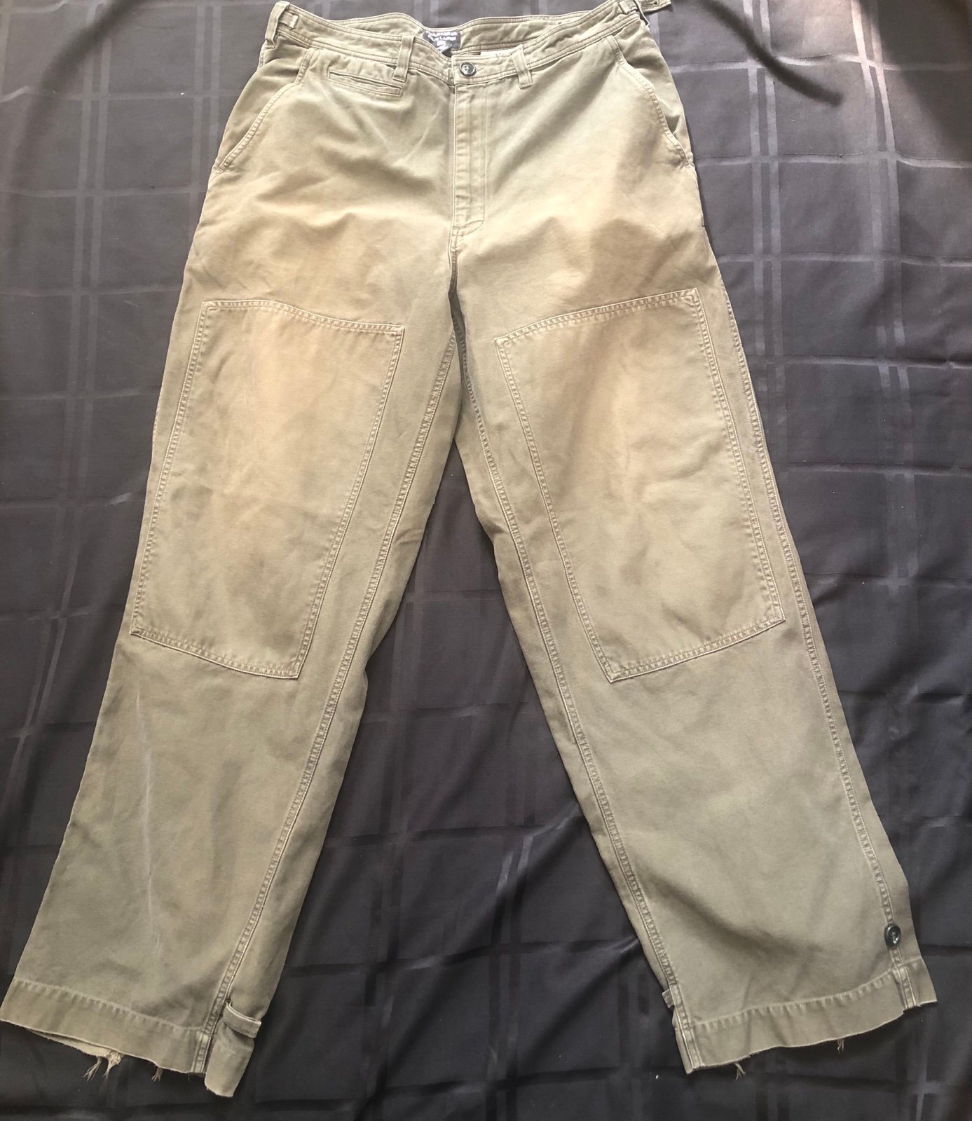 POLO Ralph Lauren Cargo Pants 36x34 Olive Green Baggy/Y2K Wide Leg/SKATER. Condi