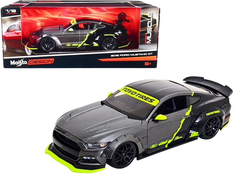 2015 Ford Mustang GT 5.0 Gray Metallic and Black with Graphics Modern Muscle S