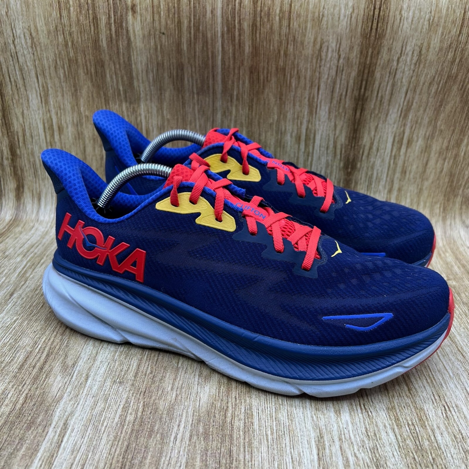 Hoka One One Clifton 9 Men's Size 11.5 D Blue Shoes Sneakers 1127895 BBDGB