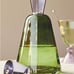 Anthropologie enid decanter glass wine holder purple green NEW