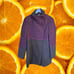 Worthington Wool Blend Purple and Black Snap Up Cowl Neck Coat Size Medium