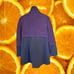 Worthington Wool Blend Purple and Black Snap Up Cowl Neck Coat Size Medium