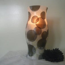 Polka Dot Hurricane Vase, Vases, Accents