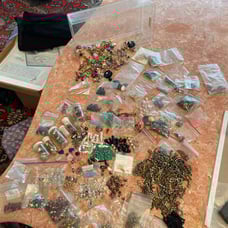 huge lot of vintage jewelry making stones, Beads, A lot More