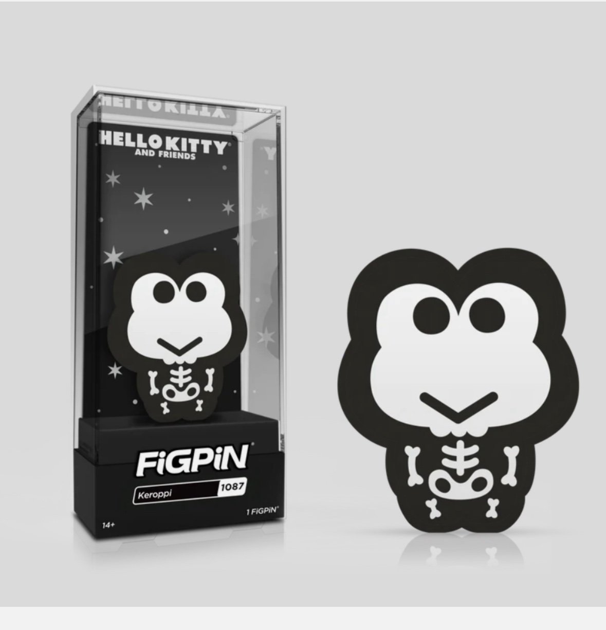 FiGPiN Locked Keroppi #1087 Halloween Skeleton Pin Sanrio LE 500 Hello Kitty