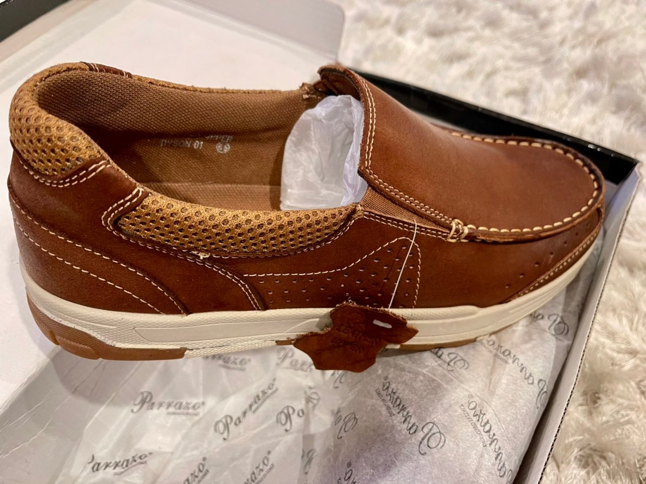 Brand New Cognac loafers shoes Sz 6.5