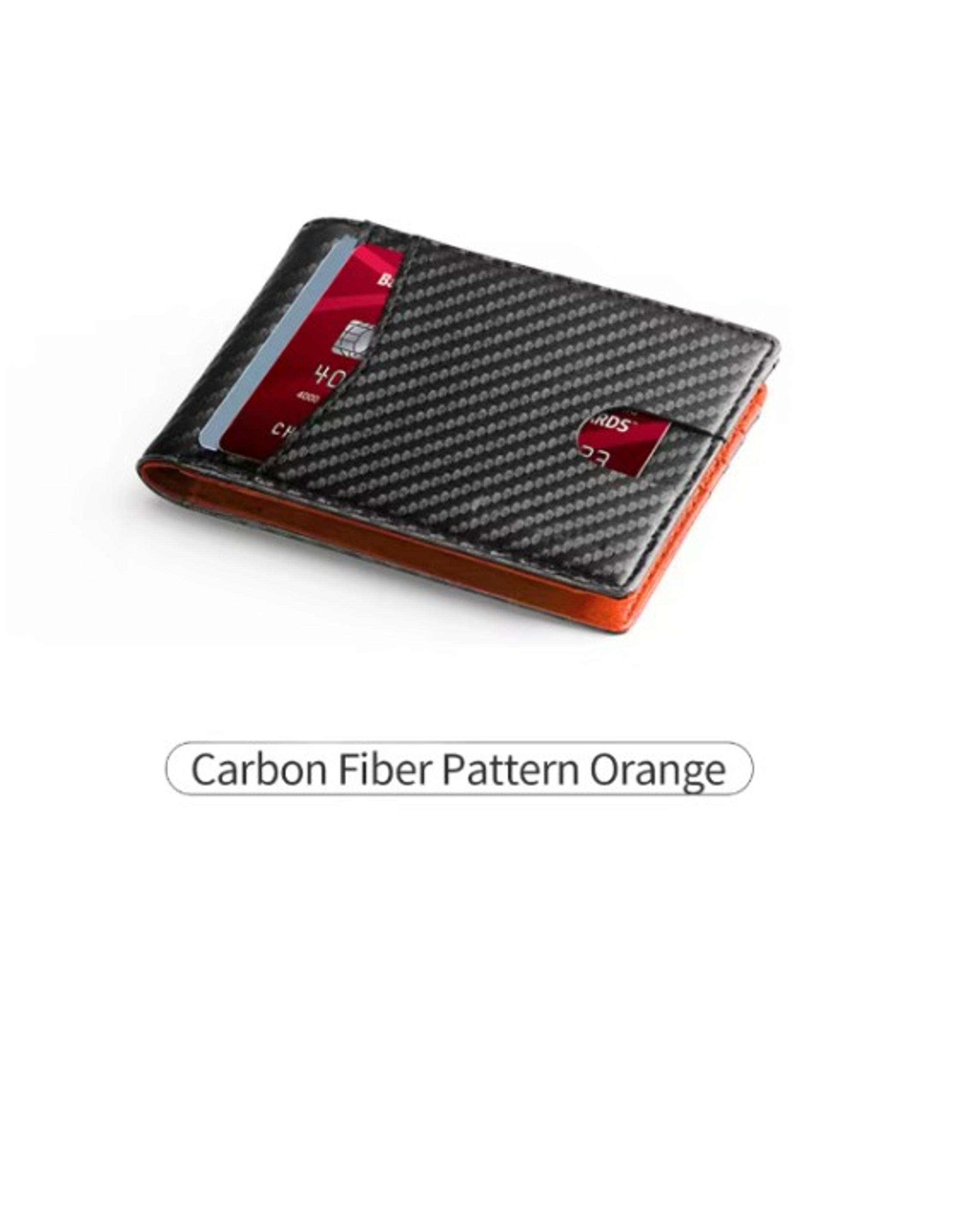 Carbon Fiber Minimalist Ultra-thin Trifold  RFID Men's Wallet