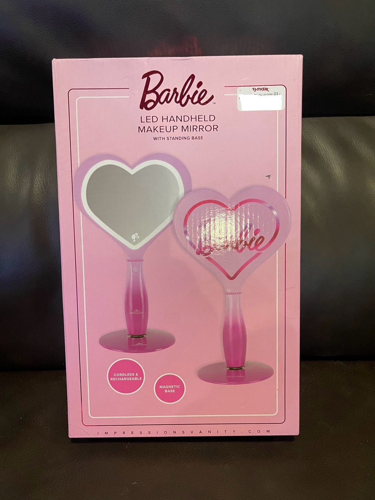 Barbie LED Handheld Makeup Mirror with Standing Base