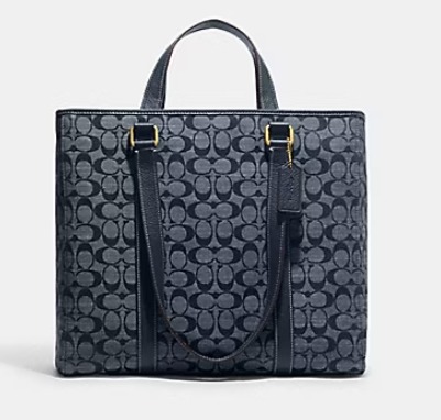 NWT COACH HUDSON DOUBLE HANDLE TOTE IN SIGNATURE CHAMBRAY (COACH CH827)