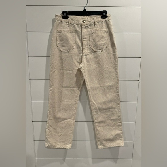 Lykke Wullf cream canvas ranch pants