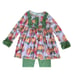 NWOT Pumpkin Leaf Fall Autumn Orange Crush Print Ruffle Top, leggings Set age 10