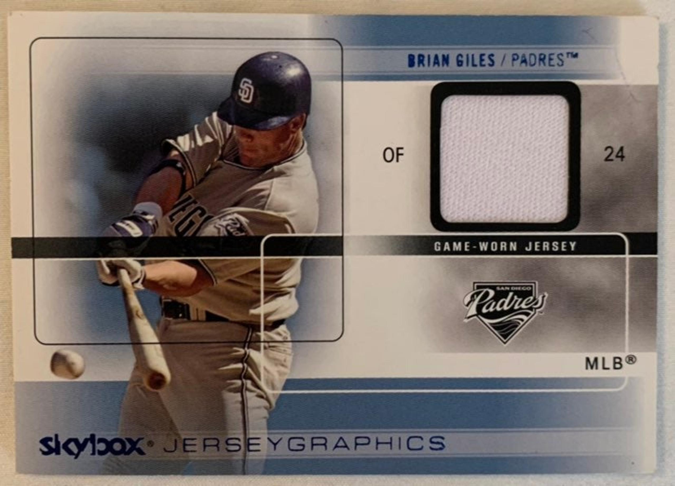 Brian Giles Jersey Piece MLB Baseball Card Fermi Bubbles Grading B