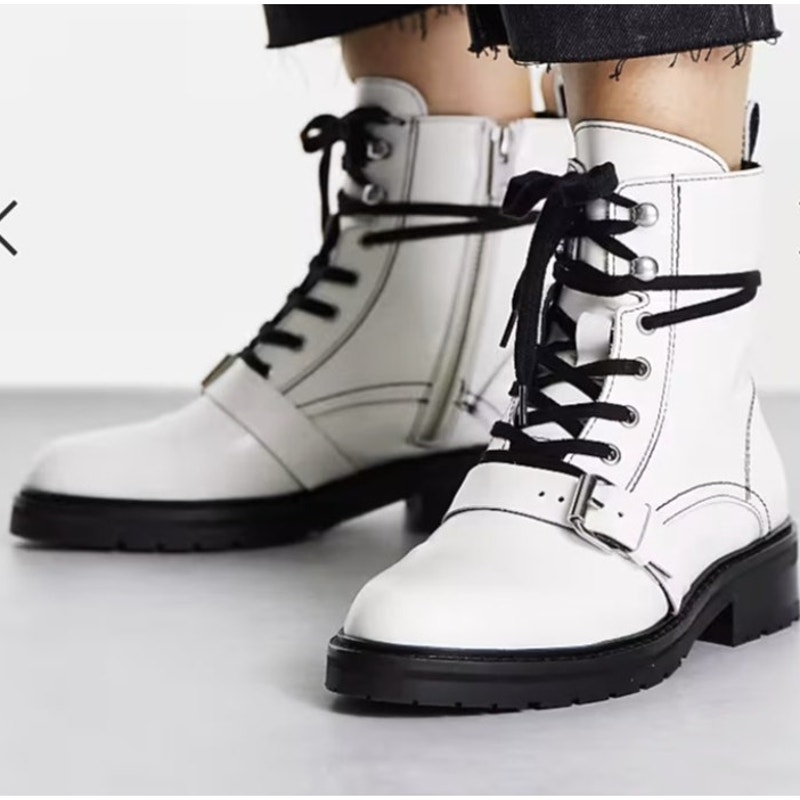 Allsaints Donita Boot in White Size 37