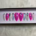 Neon Pink Flame Press On Nails