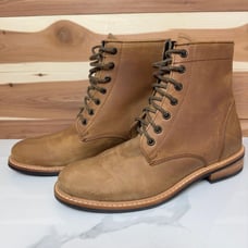 Nisolo Women's Amalia Leather Boots Lace Up Brown size 9
