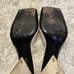 The Attico Devon White Leather Mule Pyramid Block Heel