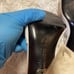 The Attico Devon White Leather Mule Pyramid Block Heel