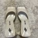 The Attico Devon White Leather Mule Pyramid Block Heel