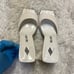The Attico Devon White Leather Mule Pyramid Block Heel