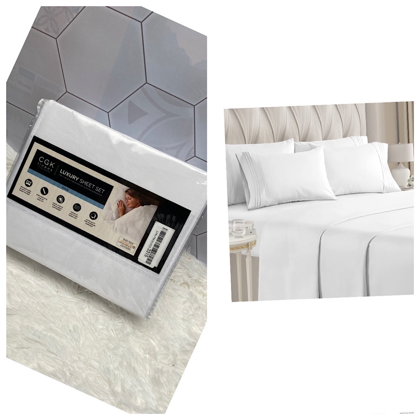 King Size Sheet Set - 6 Piece Set - Hotel Luxury Bed Sheets - Extra Soft - Deep