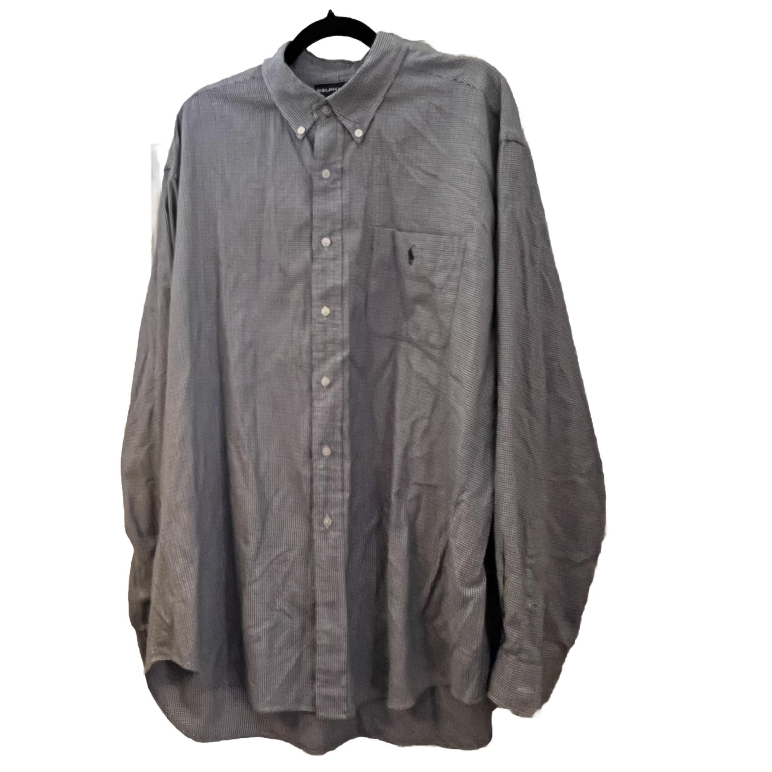 Ralph Lauren Golf Tilden Blue White Check Men's XL Long Sleeve Button Up Shirt