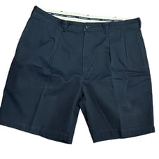 Polo Ralph Lauren Men’s Size 40 Navy Cotton Shorts with Pleated Fronts