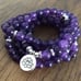 108 Beads Mala Prayer Amethyst Bracelet-Healing Inspirational Balancing Necklace