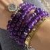 108 Beads Mala Prayer Amethyst Bracelet-Healing Inspirational Balancing Necklace