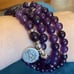 108 Beads Mala Prayer Amethyst Bracelet-Healing Inspirational Balancing Necklace