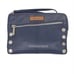 Hammitt Nash Small Indigo Navy Leather/Brushed Silver Wristlet Crossbody