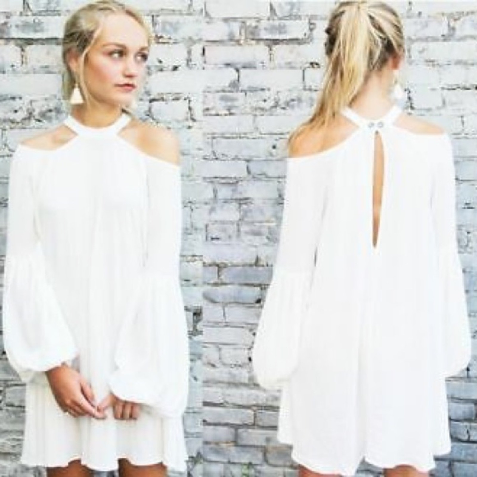 Free People Drift Away Tunic Top Ivory Size XS NWT