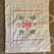 Vintage Chenille Bedspread With Matching Pillow Cases