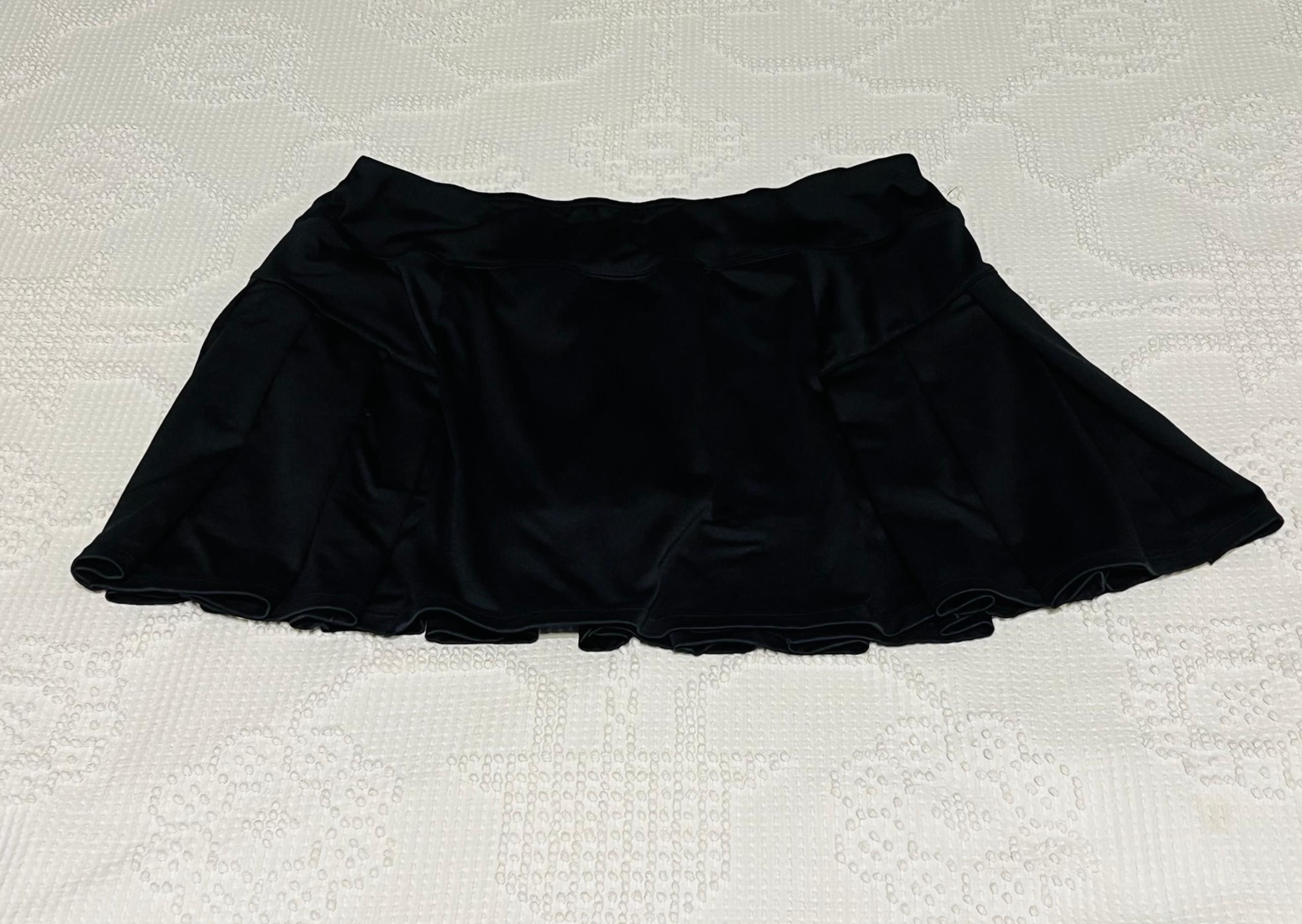 Tek Gear Womens Active Wear Skort Shorts Black Size Large Stretch Waist