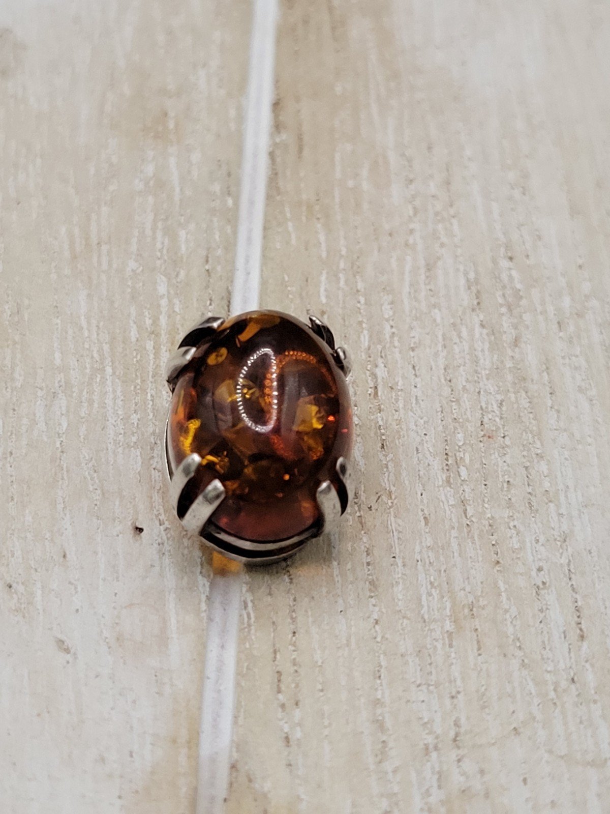 Sterling sliver Statement amber pendant