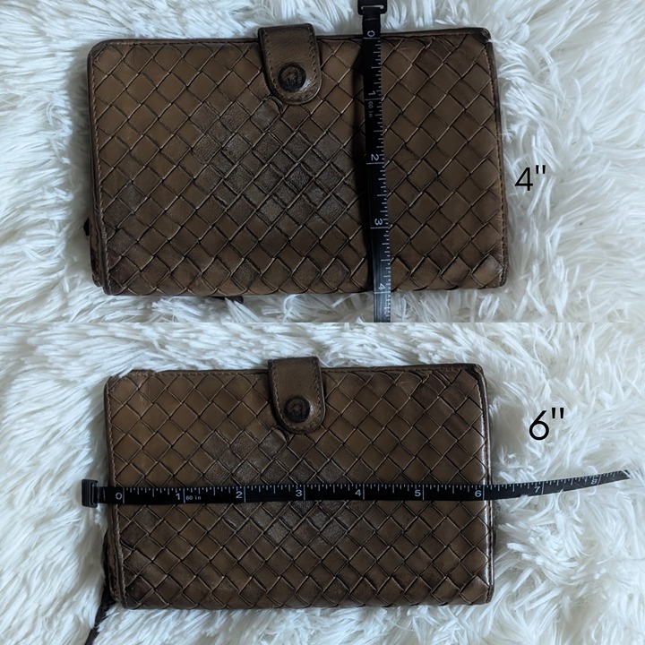 BOTTEGA VENETA Long Wallet Leather Brown | eBay