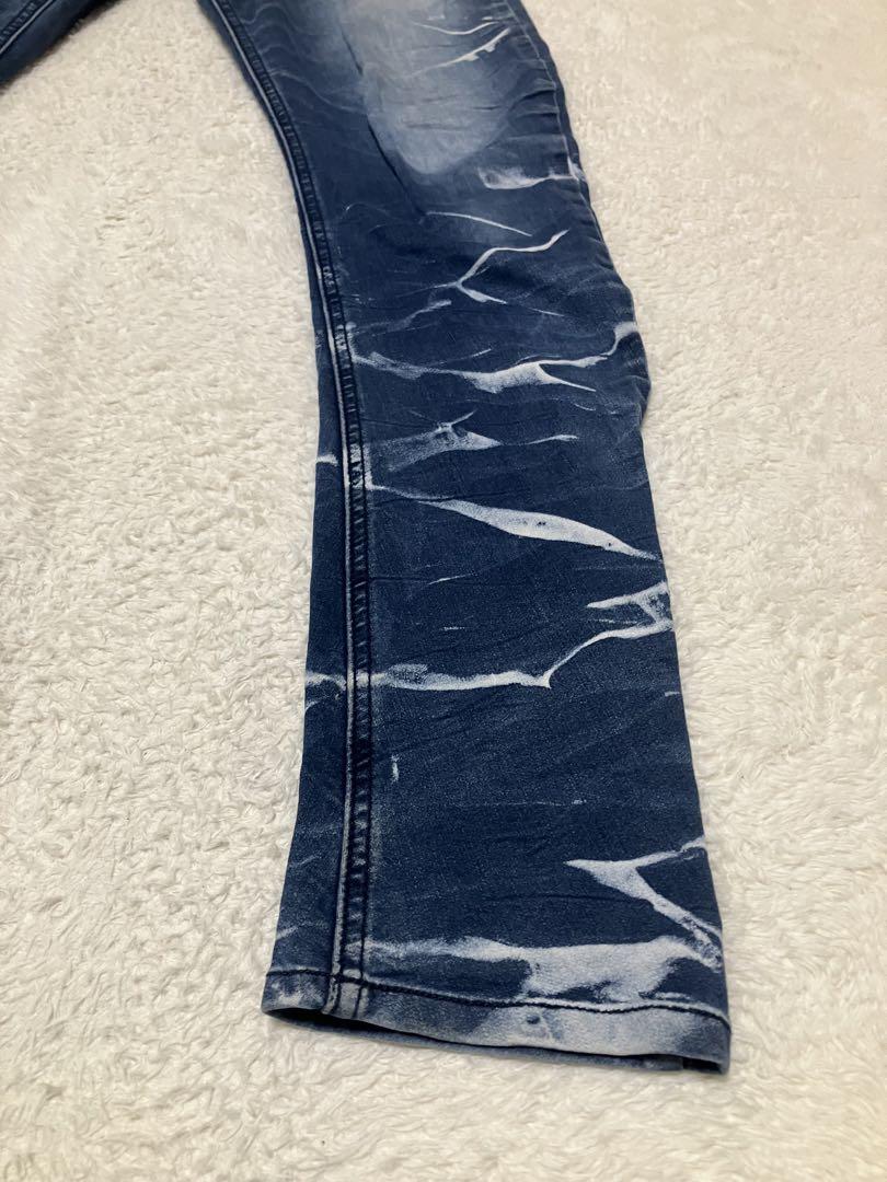 素晴らしい価格 Jeans Skinny Denim Stretch Design Semantic with Knees Distressed パンツ