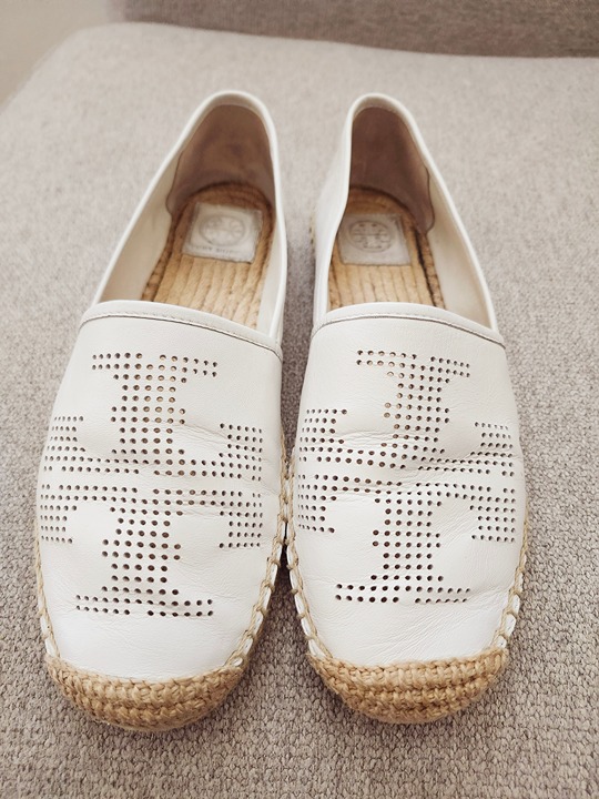 EUC Tory Burch Leather Espadrilles, Sz 9.5