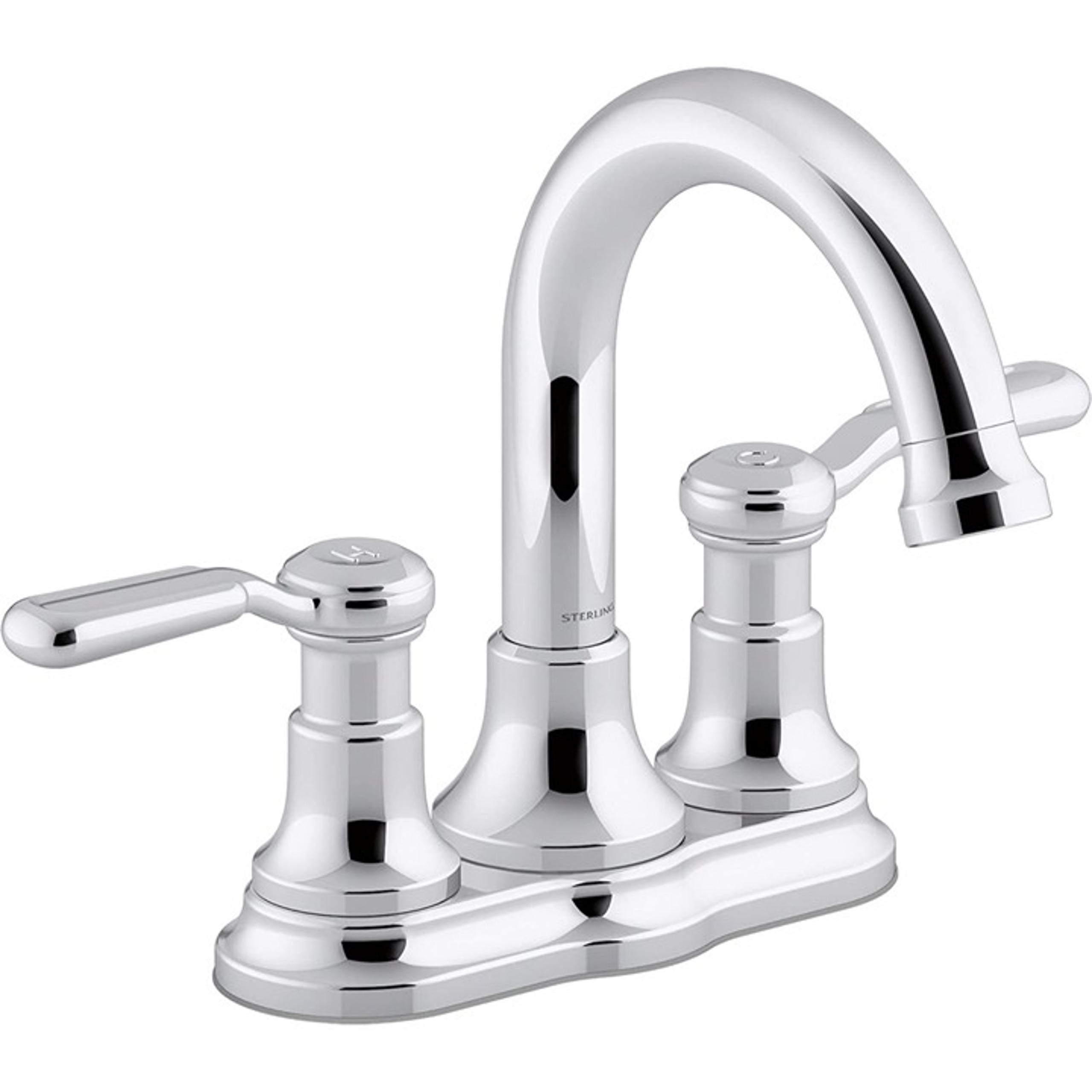 Kohler Sterling 4 inch Centerset 1.2 GPM Bathroom Sink Faucet Polished Chrome