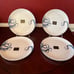 Ceramicheitalia 4 Ceramic Salad Plates -Blue Octopus Design Set Made In Italy