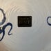 Ceramicheitalia 4 Ceramic Salad Plates -Blue Octopus Design Set Made In Italy