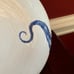 Ceramicheitalia 4 Ceramic Salad Plates -Blue Octopus Design Set Made In Italy