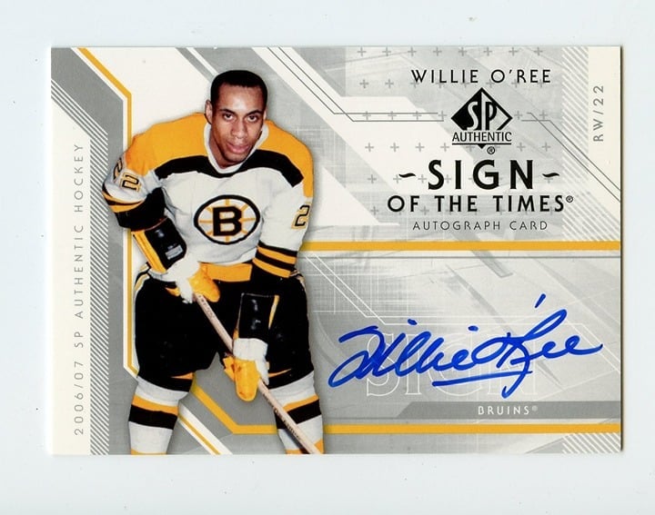 06-07 SP Authentic Sign of the Times Autograph Auto Willie O'Ree Bruins